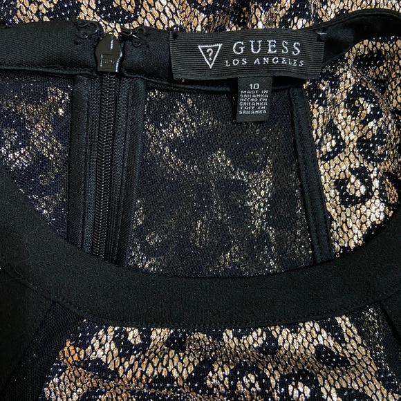 Guess metallic halter cocktail dress sz 10 - Picture 5 of 6